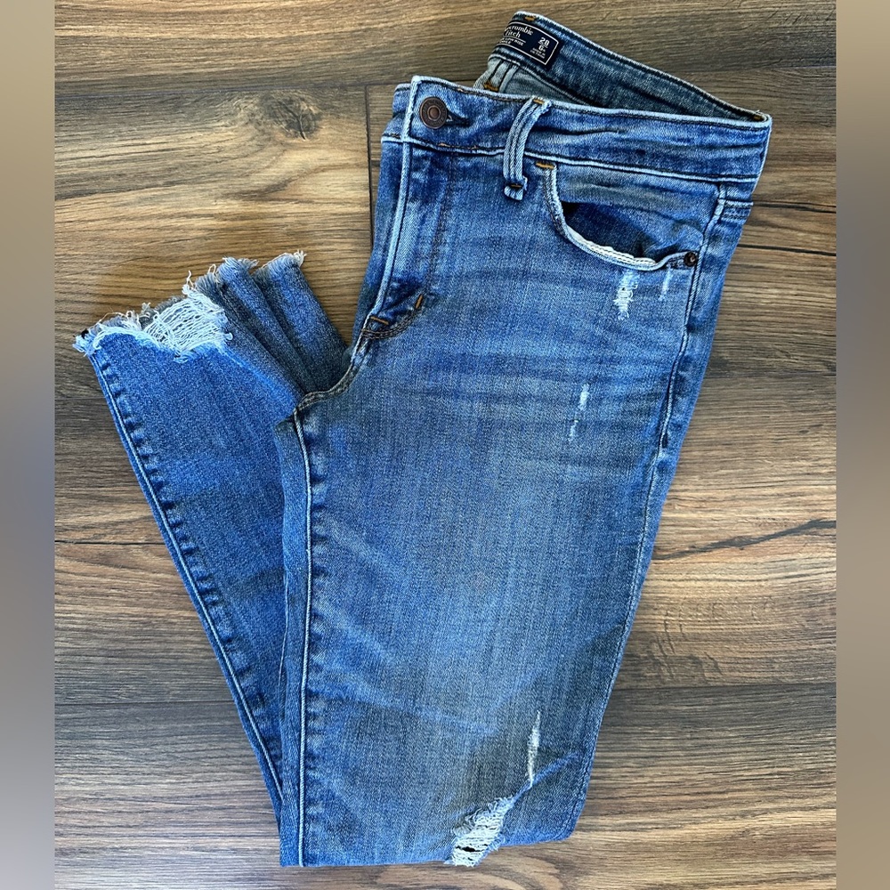 Abercrombie & Fitch HARPER LOW RISE ANKLE JEANS